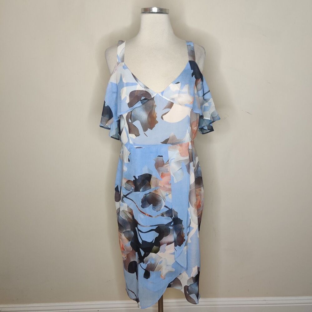Cooper St Floral Tank Dress Faux Wrap Chiffon Hi Low Sundress